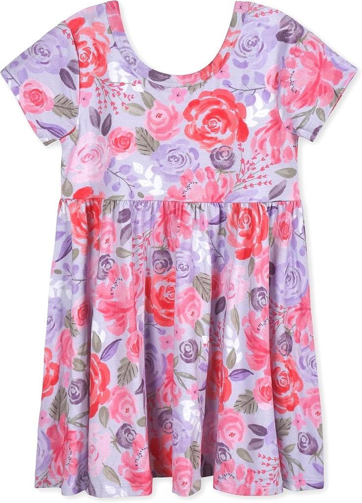 Gerber Baby Girls 'Toddler Buttery Soft Short Sleeve Twirl Kjole med Viscose Made from Eucalyptus