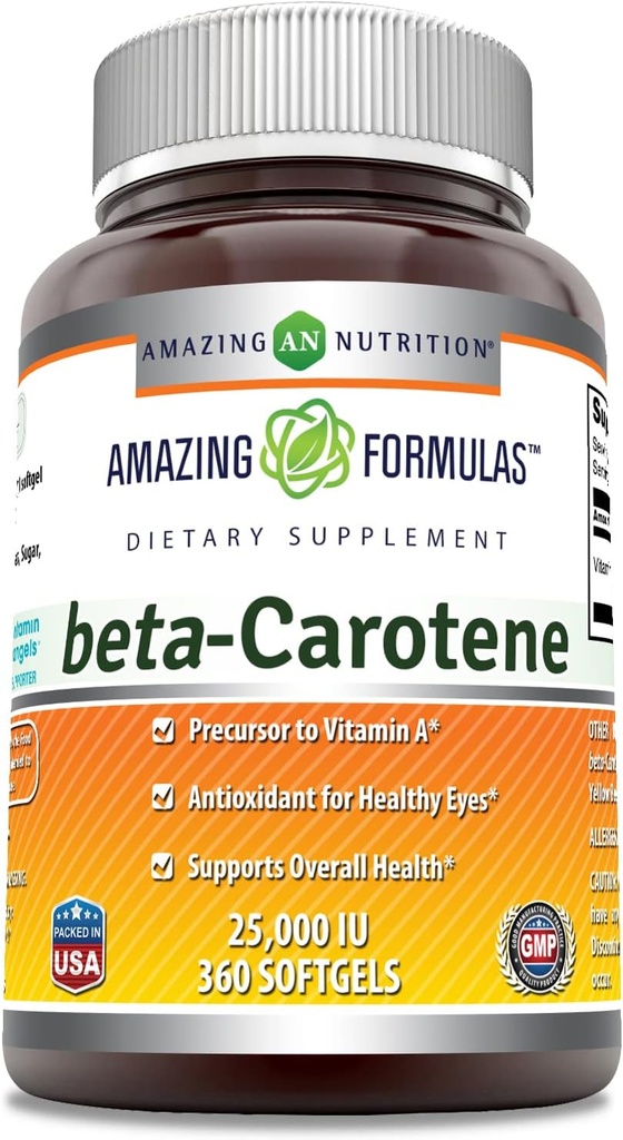Amazing Formulas Beta Caroten Supplement Note 124; 25000 IE