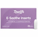 NewLife Naturals Vitamin E Suppositorier 38IE - Vaginal Tørhed Irritation Menopause Atrofi Relief - Alle naturlige østrogen gratis feminin pleje - 24 indsats