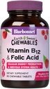 BlueBonnet Nutrition Earth Sweet Vitamin B12 & Folsyre Chewable Tablets, Soy- Free, Gluten- Free, Raspberry 90 Count (pakke af 1)