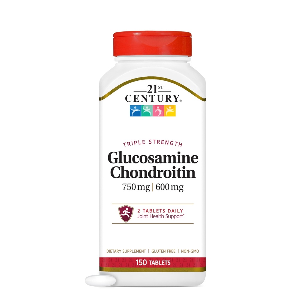 21. Century Glucosamin Chondroitin 750 / 600 mg - Triple Strength, Tablets, 150 Count