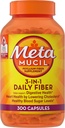 Metamucil, Psyllium Husk Kapsler, 300 Kapsler, 3- in-1 Fiber Supplement, Daily Psyllium Husk Fiber Kapsler Hjælp Støtte fordøjelsessygdomme ved at fremme regelmæssighed *, Hjælp Supplement Daily Fiber Indtag