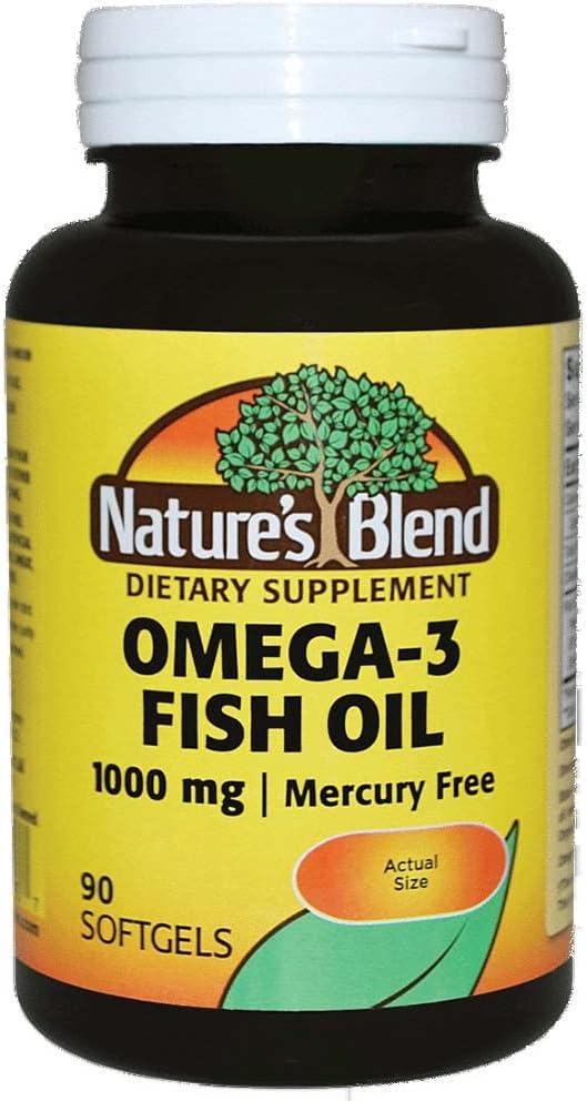 Nature 's Blend Omega-3 1000mg - 90 Softgels, Pack of 2