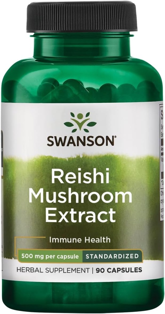 Swanson Reishi Mushroom Extract 500 Milligram 90 Kapsler
