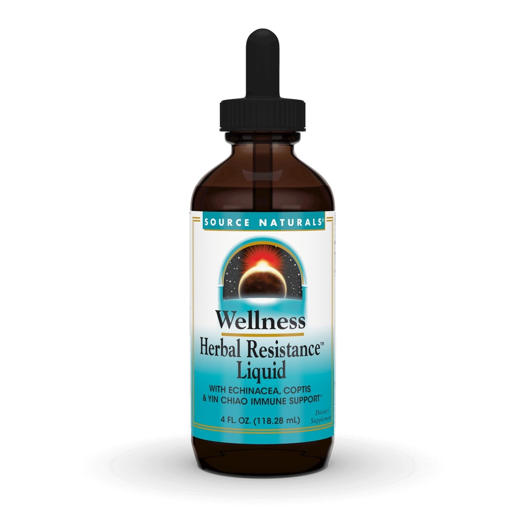 Kilde Naturals Wellness Herbal modstand flydende immunforsvar supplement og immunitet Booster med Echinacea, Elderberry og Yin Chiao - 4 Fluid Oz