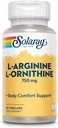 Solaray Free Form L-Arginine and Ornithine Capsules, 50 Count