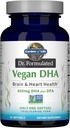 Livets have Omega 3 Vegan DHA Kosttilskud Dr. Formuleret Vegan DHA, 400mg DHA & 90mg DPA i triglycerid form fra en enkelt kilde, Omega 3 Supplement for kvinders og mænds sundhed, 30 Softels