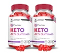 (2 Pack) Premier Keto ACV Gummies Premier Keto Gummies Advanced 1000MG Apple Cider Vinagar Formuleret med Pomegranat Beet Juice Powder B12 Vegan Non GMO 120 Gummys