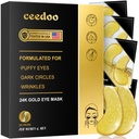 Under Eye Patches - 24 par guld under Eye Mask for Puffy øjne, mørke cirkler, Eye tasker, rynker, Collagen Eye Gels med foryngende behandling, gaver til kvinder