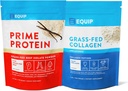 Equip Foods Prime Protein Powder Vanilla & Grass Fed Collagen Powder Unflavored