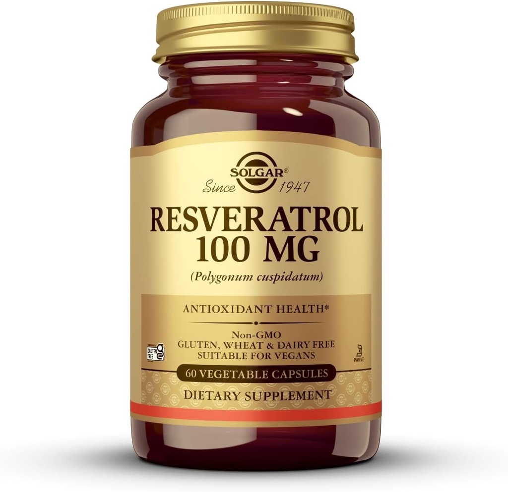 Solgar - Resveratrol 100 mg, 60 Vegetabilske kapsler