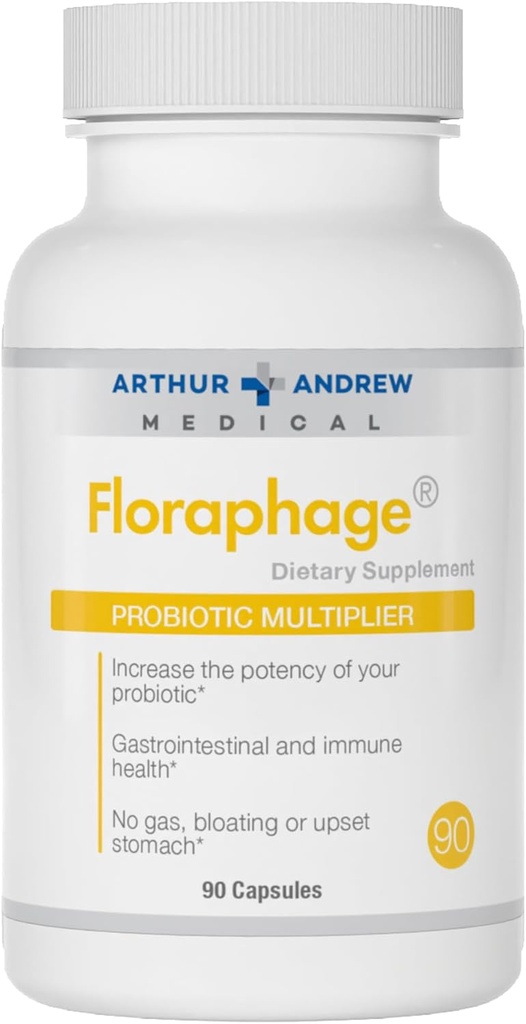 Arthur Andrew Medical, Floraphage, Prebiotic Formel og Probiotic Multiplier, 90 Kapsler