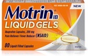 Motrin Liquid- Gels 200 mg Ibuprofen, 80 greve per flaske