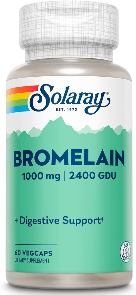 SOLARAY Bromelain Supplement, 1000 mg