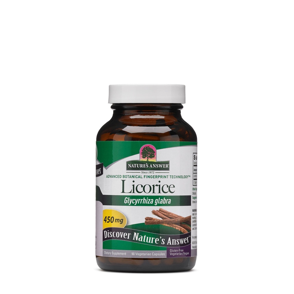 Naturens svar Lakrids Root 90 kapsler - fordøjelsesbesvær, immunforsvar og åndedrætsværn - Vegetarisk, Vegansk, Gluten Free, Kosher Lakrids Root Kapsler - Understøtter hud