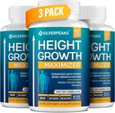 SILVERPEAKS vækstkapsler til Grow Taller - Højdevækstmaximizer med kalcium til bone styrke - Made in USA - Natural Get Taller Supplement - Free of Growth Hormone - Pack of 3