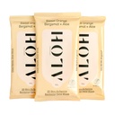 Allysh Sweet Orange Bergamot + Aloe Sanitizing Håndservietter - Clean Hands, Clear Mind - On The Go Hand Sanitizing servietter til børn og voksne - Rejsestørrelse 3 Pack 20ct servietter (60 servietter)