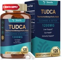 Totaria TUDCA Supplement 1200mg (Tauroursodeoxycholsyre), 120 kapsler, Ultra Styrke TUDCA Bile Salte Leverkosttilskud, Pure Tudca til lever og galdeblære Reparation, Gut sundhed