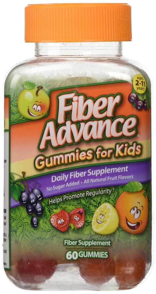 Fiber Advance Gummies For Kids Daily Fiber Supplement, 60 tæller