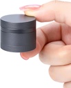 Lille pillekasse Metal pilleboks - Vandtæt pillebeholder Single Round Aluminum Alloy Storage Medicine Holder Organizer Multitool EDC Hver dag for Vitamin, Fish Oil Gray
