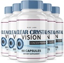 rize laboratorier (5 Pack) Clear Crystal Vision Supplement, Clear Crystal Vision for Blurry Eyes, ClearCrystal Vision til at støtte sunde øjne funktioner, Clear Crystal Vision Formel Anmeldelser (300 kapsler)