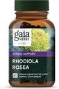 Gaia urter Rhodiola Rosea - Stress Support Traditionelt til støtte sund Stamina & Endurance - med Siberian Rhodiola Root Extract * - 60 Vegansk flydende Phyto- kapsler (30-dages forsyning)