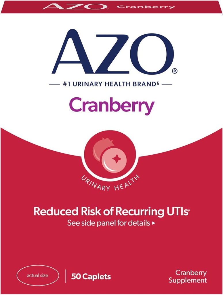 AZO Cranberry piller til Urinary Tract sundhed for kvinder og mænd, Voksen Cranberry supplement, sukkerfri, non-GMO, 50 Softgel kapsler