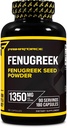 Primaforce Fenugreek Seed Kapsler (180 Kapsler / 1350mg Per Servering, 2 Kapsler Servering) - Premium Herbal supplement for mænd og kvinder, ikke-GMO, Gluten Free Supplement