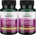 Swanson Strontium Complex med vitaminer D-3 & K-2 60 Sgels (2 Pack)