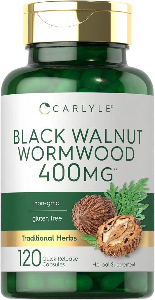 Carlyle Black Walnut Wormwood | 120 Capsules | Herbal Complex | Non-GMO, Gluten Free