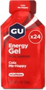 GU Energy Original Sports Nutrition Energy Gel, Vegan, Gluten- Free, Kosher og Dairy- Free On- the- Go Energy for any workout, 24-greve, Cola Me- Happy