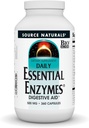 Source Naturals Essential Enzymes 500mg, Bio-Aligned Multiple Enzyme Supplement Herbal Defense for Digestion, Gas, Constipation & Bloating Relief - Digestive Aid* - 360 Capsules, 360 Servings