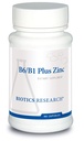 Bioteknologi Forskning B6 B1 Plus Zink Supplies Aktive former af B Vitaminer, 5 mg meget biotilgængelig form af zink, Støtte i aktivitet på over 300 Forskellige zink Afhængig enzymer 90 Kapsler
