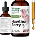 Forever Puppy Hawthorn Berry Drops til hunde - Antioxidant Support Tinktur til hunde w / Hawthorn Berry - Liquid Heart Health supplement til glade kæledyr - Ingen Preservatives & kunstige farver - 2 oz