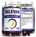 Zammex Melatonin Gummies 5mg Gummies 124; 60 Greve Gummies 124; Sleep Supplement for Voksen124; Drug Free Sleep Aid Gummy 124; Natural Berry Flavor; Vegan, Non- GMO, Gluten Free