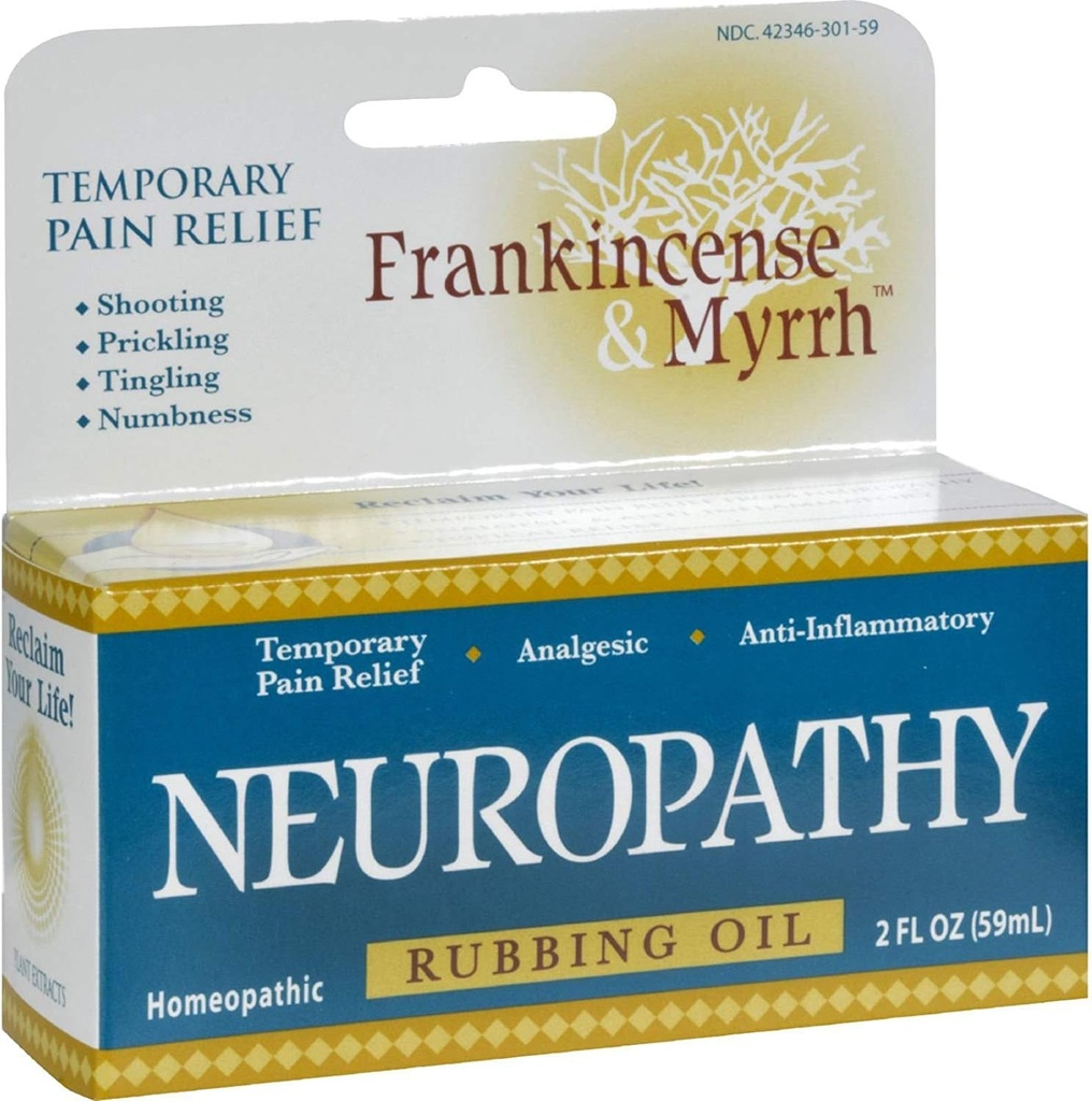 Frankincense og Myrra Neuropati Rubbing Oil - 2 fl oz (pakke med 2)