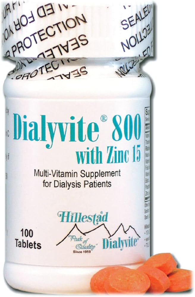 Dialyvit 800 med zink 15 mg. - 100 tabletter (Renal Supplement)