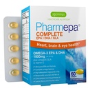 Igennus Pharmepa Complete EPA 668mg & DHA 334mg Omega-3 Fedtsyrer 1000mg, IFOS Certified, rTG Form, High Potence Fish Oil Plus Omega- 6 & 9 fra GLA Evening Primrose Oil, Lemon Flavor, 60 Softgels