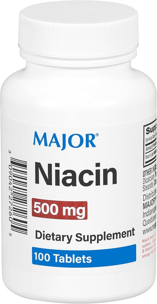Niacin 500 mg - Kosttilskud - 100 tabletter