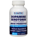 Serotonin og Dopamin Kosttilskud med Mood Probiotic, 5in1 Støtte til (1) Dopamin (2) Serotonin (3) Mood (4) Afslapning (5) Focus & Brain, 60 Kapsler