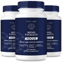 rize laboratorier Mind Vitality Focus Brain Supplement, Mind Vitality to Boost Focus and Concentration & Undgå middagstid Træthed, Mind Vitality Advanced Formel Anmeldelser (180 kapsler) (pakke med 3)
