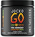 Jocko Fuel Pre Workout Pulver med L- Citrullin, Nootrope & Koffein for Endurance & Stamina - Keto, Lav Sukker Blend for Distance Running, Cykling, Jiu Jitsu - 30 Serveringer (Mango)