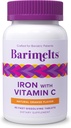 Barimelts Iron with Vitamin C, 90 Fast-Dissolving Tablets (1-Month Supply), Sugar-Free Bariatric Iron Supplement for Women, Natural Orange Flavor​