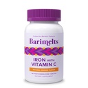 Barimelts Jern med C-vitamin, 90 Fast- Opløsning Tablets (1-Måned Supply), Sugar- Free Bariatric Jern Supplement til Kvinder, Natural Orange Flavor