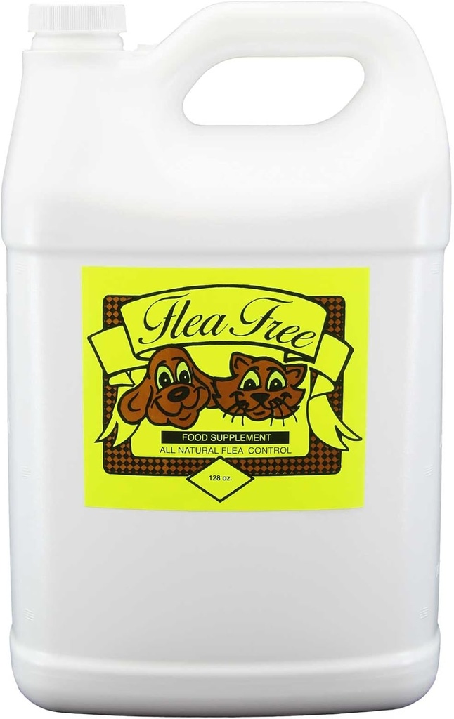 Flea- Free Pure Organic Food Supplement og naturlige kæledyr produkter, 128 Ounce