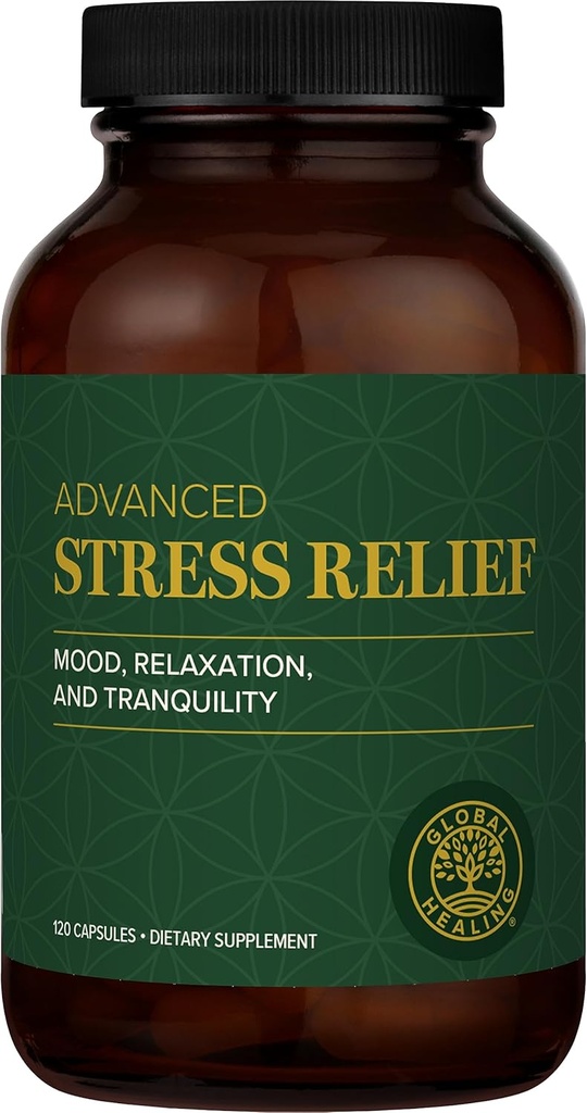 Global Healing Center - Stress Relief supplement med Lithium Orotation - Avanceret Calm Support Hjælper lette stress og forbedre funktion - Lithium Kosttilskud - (120 kapsler)