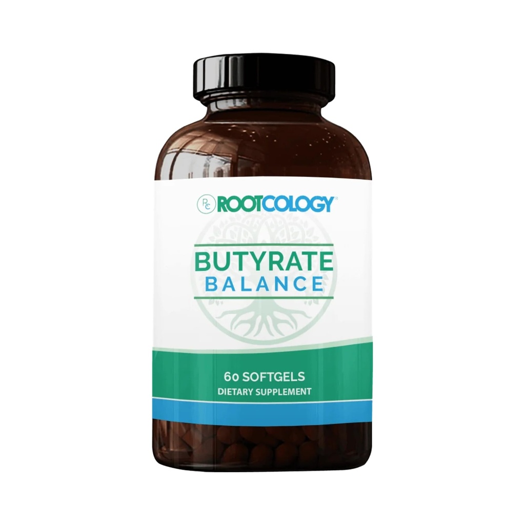 Rootkologi af Dr. Izabella Wentz Budd124; Butyrate Balance Budd124; Postbiotisk Promoter af Gut og immunforsvar Budd124; Tributyrin for sund tarmfunktion og regelmæssighed Budd124; 60 Softgels