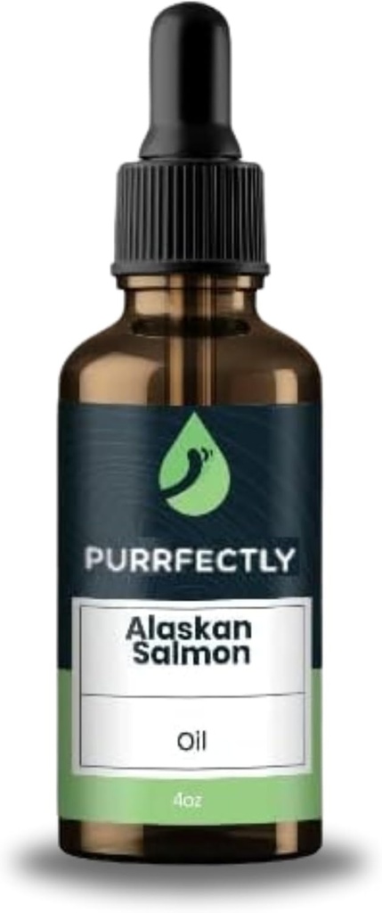 PURRFEKTLY Omega-3 Fish Oil for Cats against 124; Premium Senior Blend Measures 124; Promodes Heart, Immun, Coat & Joint Health Measures 124; Advanced Alaska Salmon Oil for Aging Cats Measures 124; Omega 3, 6 & 9 EPA & DHA (4 Fl Oz (pakke med 1)