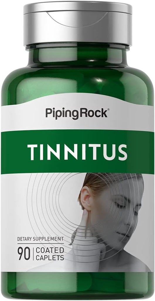Piping Rock Tinnitus Supplemented 124; 90 Caplets ttesmå 124; Vegetar, Non- GMO, Gluten Free