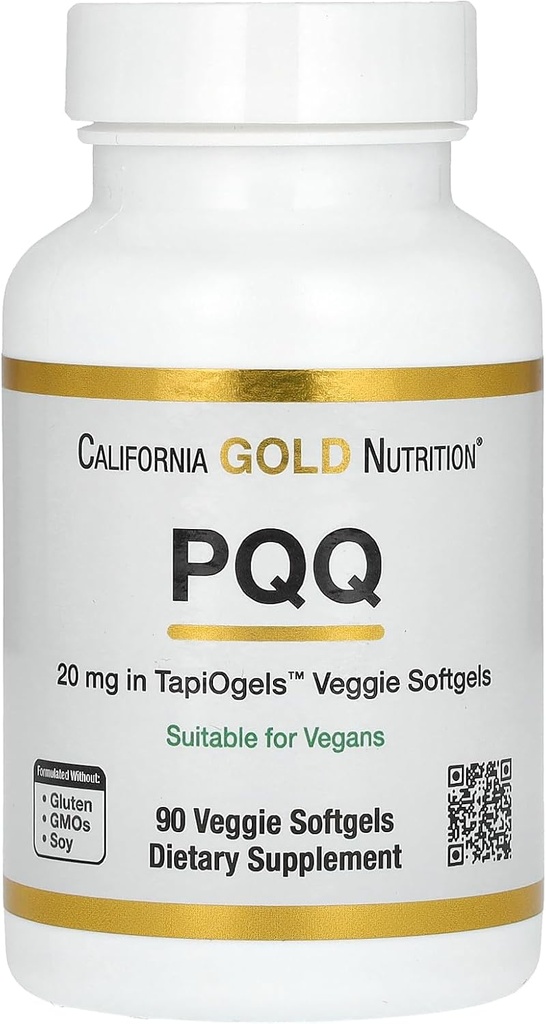 California Gold Nutrition PQQ, 20 mg, 90 Veggie Softgels